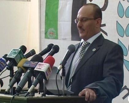 يحيى محمد عبدالله صالح يلقي كلمته في الحفل